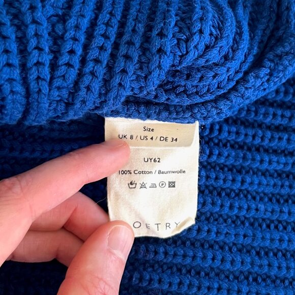 Poetry Cotton Zip Neck Ribbed Sweater - Picture 8 of 8